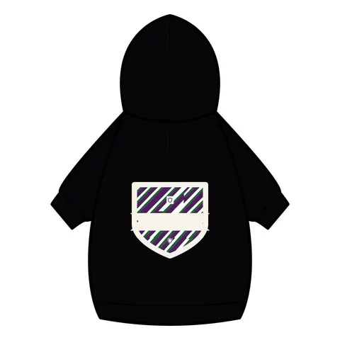 Faith Flag AME-Inspired Purple & Green Pet Hoodie — back_dtf view