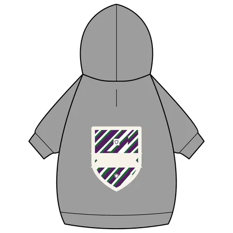 Faith Flag AME-Inspired Purple & Green Pet Hoodie — back_dtf view