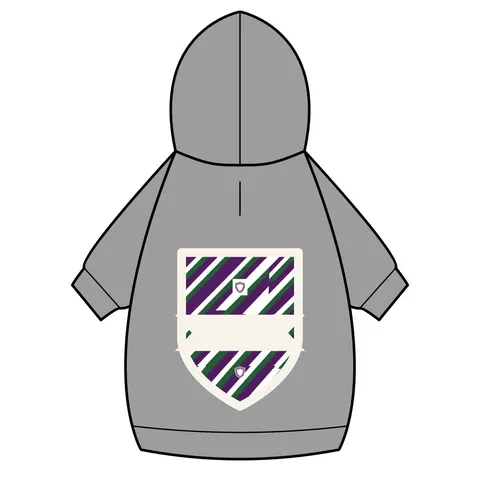 Faith Flag AME-Inspired Purple & Green Pet Hoodie — back_dtf view