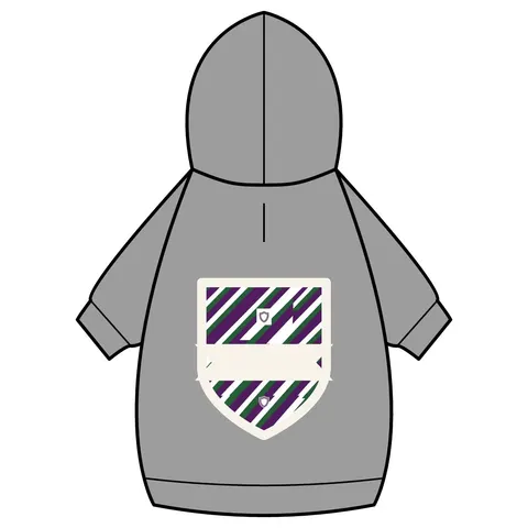 Faith Flag AME-Inspired Purple & Green Pet Hoodie — back_dtf view