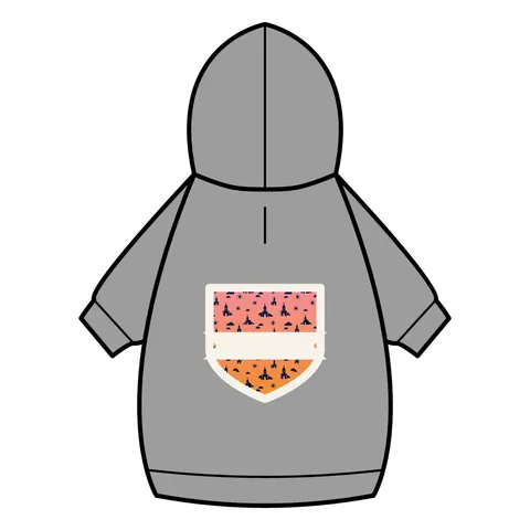 Faith Flag Black Church Sunrise Pet Hoodie — back_dtf view