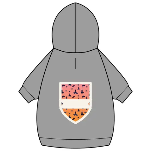 Faith Flag Black Church Sunrise Pet Hoodie — back_dtf view