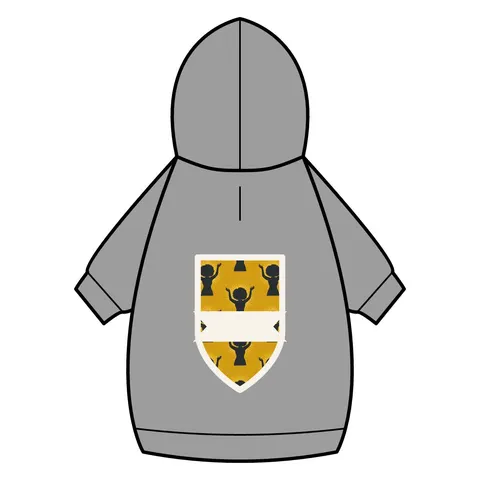 Faith Flag Black Woman in Praise Silhouette Pet Hoodie — back_dtf view