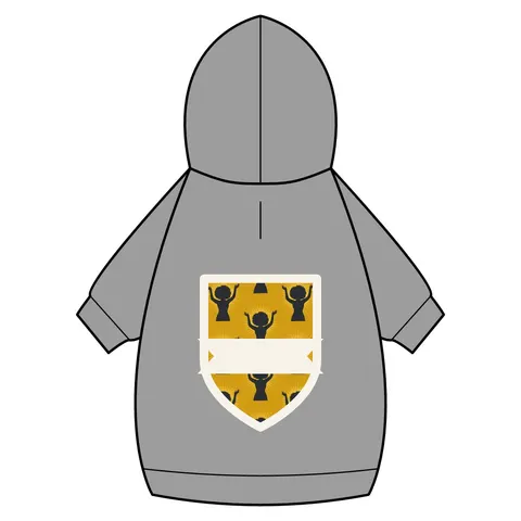 Faith Flag Black Woman in Praise Silhouette Pet Hoodie — back_dtf view