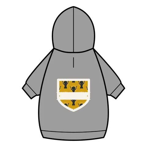Faith Flag Black Woman in Praise Silhouette Pet Hoodie — back_dtf view