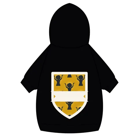 Faith Flag Black Woman in Praise Silhouette Pet Hoodie — back_dtf view