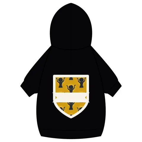 Faith Flag Black Woman in Praise Silhouette Pet Hoodie — back_dtf view
