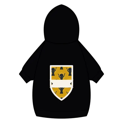 Faith Flag Black Woman in Praise Silhouette Pet Hoodie — back_dtf view