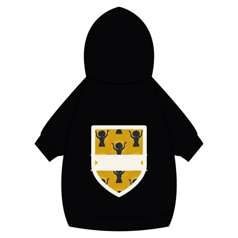 Faith Flag Black Woman in Praise Silhouette Pet Hoodie — back_dtf view