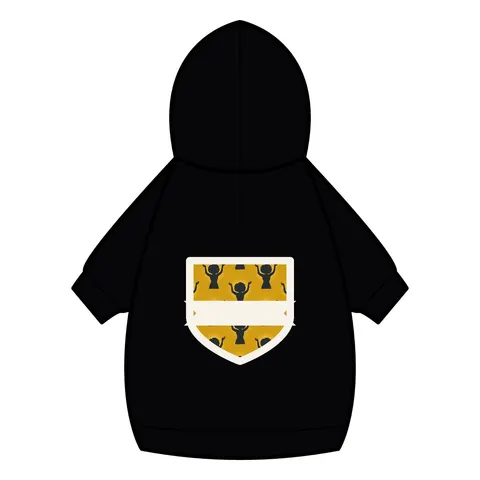 Faith Flag Black Woman in Praise Silhouette Pet Hoodie — back_dtf view