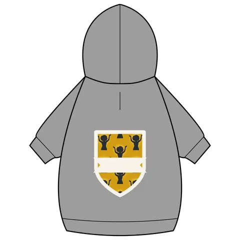 Faith Flag Black Woman in Praise Silhouette Pet Hoodie — back_dtf view