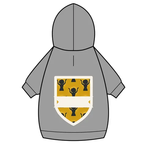 Faith Flag Black Woman in Praise Silhouette Pet Hoodie — back_dtf view