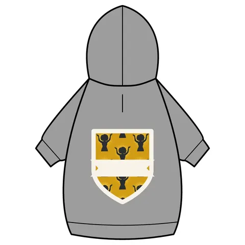 Faith Flag Black Woman in Praise Silhouette Pet Hoodie — back_dtf view