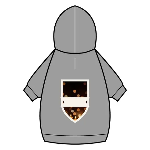 Faith Flag Candlelight Meditation Pet Hoodie — back_dtf view