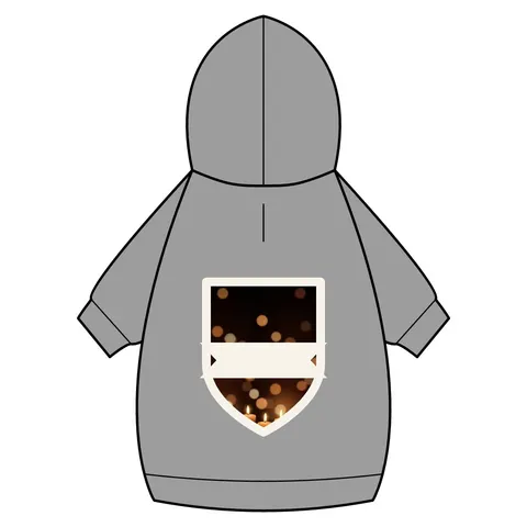 Faith Flag Candlelight Meditation Pet Hoodie — back_dtf view