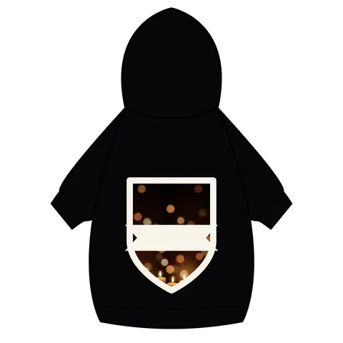 Faith Flag Candlelight Meditation Pet Hoodie — back_dtf view