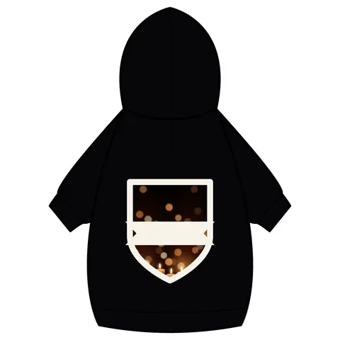 Faith Flag Candlelight Meditation Pet Hoodie — back_dtf view