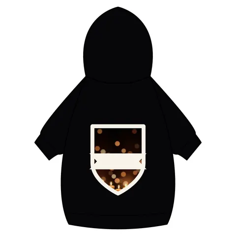 Faith Flag Candlelight Meditation Pet Hoodie — back_dtf view