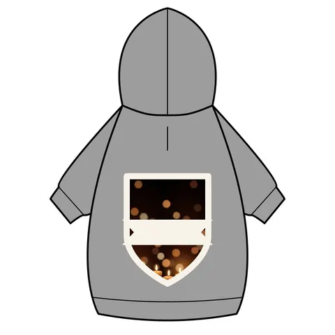 Faith Flag Candlelight Meditation Pet Hoodie — back_dtf view
