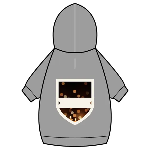 Faith Flag Candlelight Meditation Pet Hoodie — back_dtf view