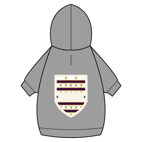 Faith Flag Choir Robes Color Block Pet Hoodie — back_dtf view