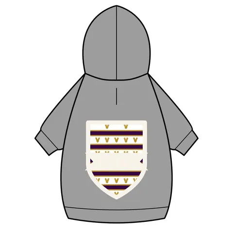 Faith Flag Choir Robes Color Block Pet Hoodie — back_dtf view