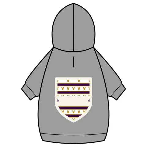 Faith Flag Choir Robes Color Block Pet Hoodie — back_dtf view