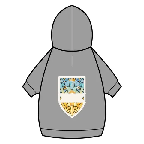 Faith Flag Sunburst Sanctuary Pet Hoodie — back_dtf view