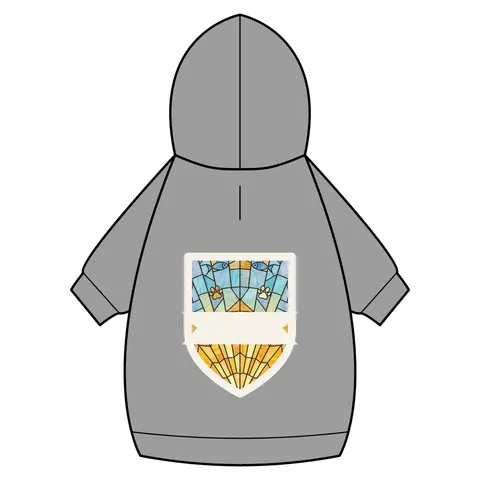 Faith Flag Sunburst Sanctuary Pet Hoodie — back_dtf view