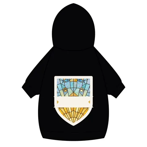 Faith Flag Sunburst Sanctuary Pet Hoodie — back_dtf view