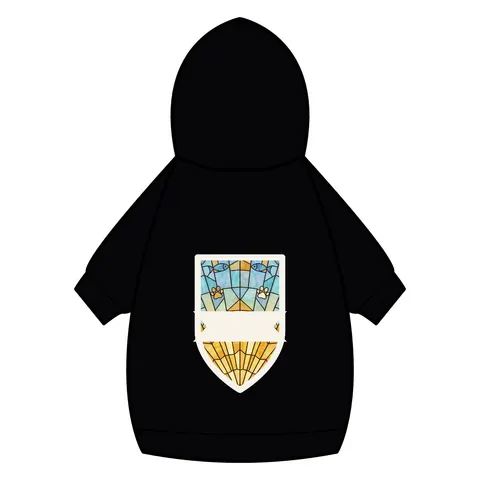 Faith Flag Sunburst Sanctuary Pet Hoodie — back_dtf view