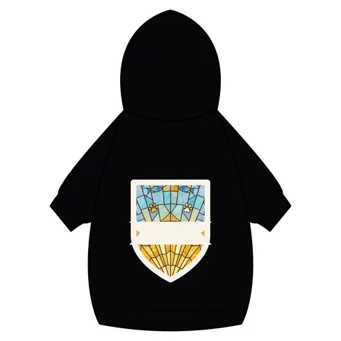 Faith Flag Sunburst Sanctuary Pet Hoodie — back_dtf view