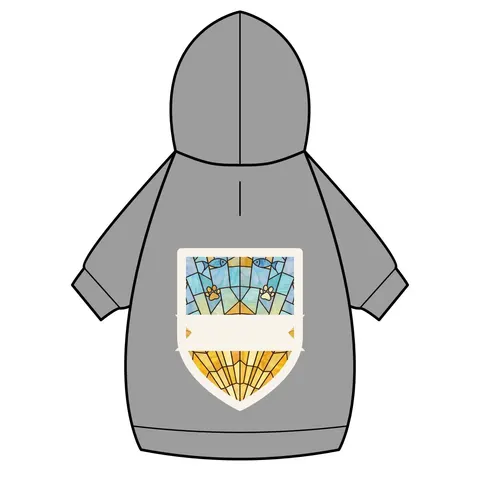 Faith Flag Sunburst Sanctuary Pet Hoodie — back_dtf view