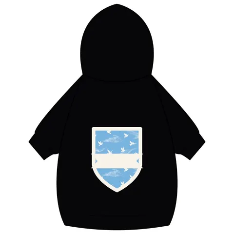 Faith Flag Dove on Sky Blue Pet Hoodie — back_dtf view