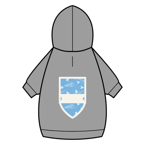 Faith Flag Dove on Sky Blue Pet Hoodie — back_dtf view
