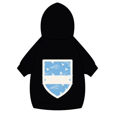 Faith Flag Dove on Sky Blue Pet Hoodie — back_dtf view