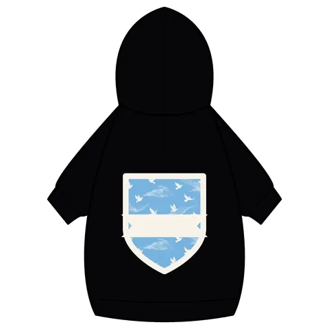 Faith Flag Dove on Sky Blue Pet Hoodie — back_dtf view