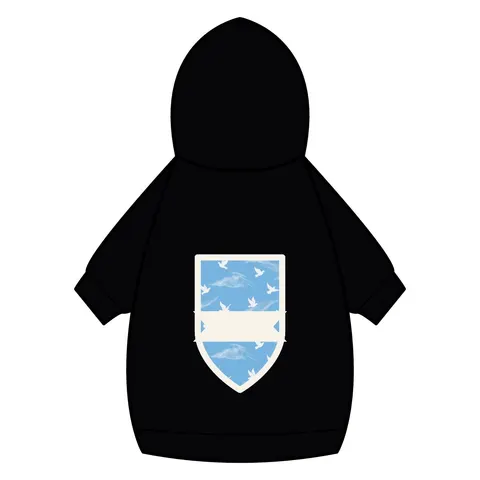 Faith Flag Dove on Sky Blue Pet Hoodie — back_dtf view