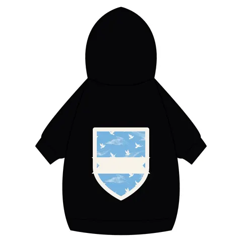 Faith Flag Dove on Sky Blue Pet Hoodie — back_dtf view