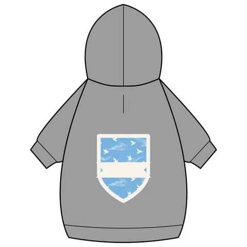 Faith Flag Dove on Sky Blue Pet Hoodie — back_dtf view