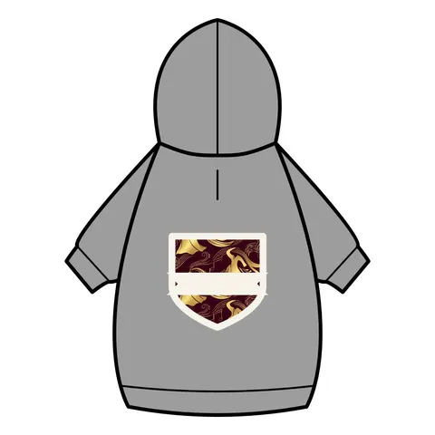 Faith Flag Gospel Choir Robes Pet Hoodie — back_dtf view