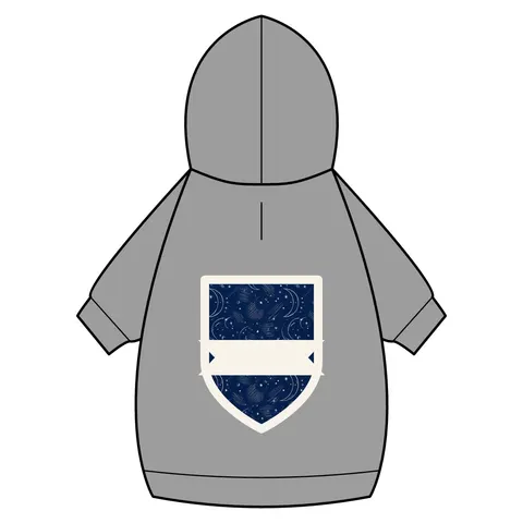 Faith Flag Crescent Moon Night Sky Pet Hoodie — back_dtf view