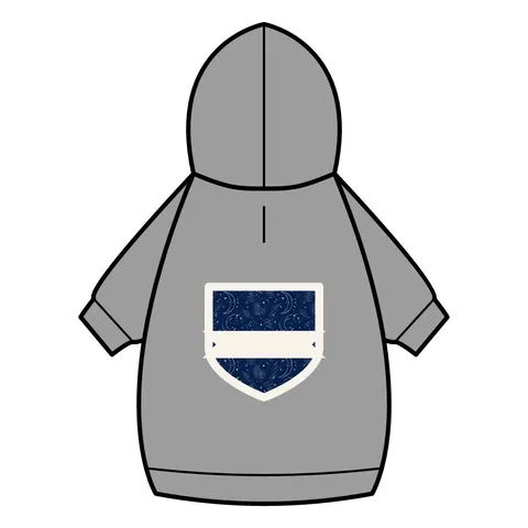 Faith Flag Crescent Moon Night Sky Pet Hoodie — back_dtf view