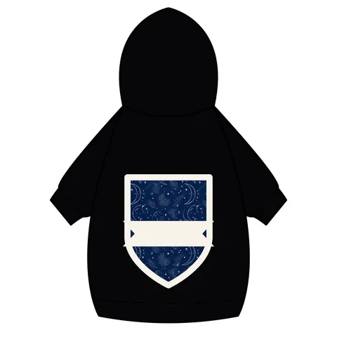 Faith Flag Crescent Moon Night Sky Pet Hoodie — back_dtf view
