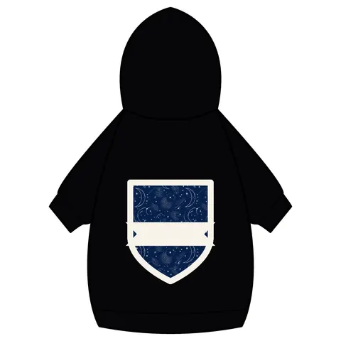 Faith Flag Crescent Moon Night Sky Pet Hoodie — back_dtf view