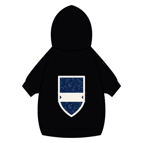 Faith Flag Crescent Moon Night Sky Pet Hoodie — back_dtf view