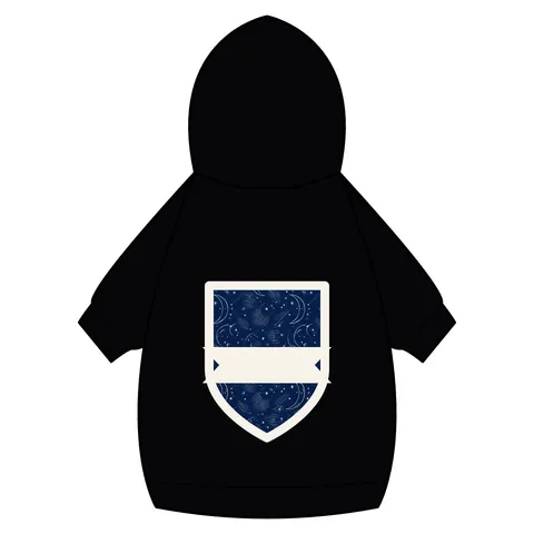 Faith Flag Crescent Moon Night Sky Pet Hoodie — back_dtf view