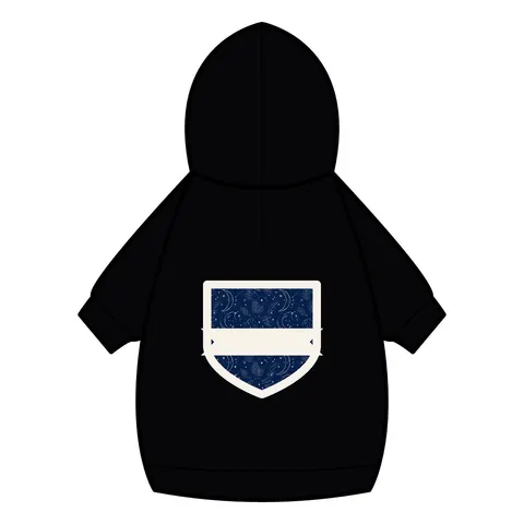 Faith Flag Crescent Moon Night Sky Pet Hoodie — back_dtf view