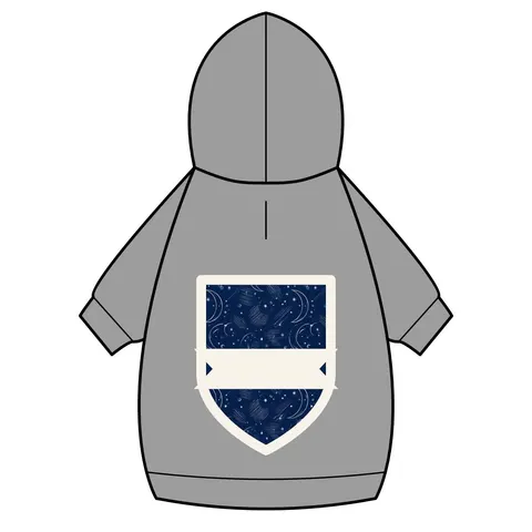 Faith Flag Crescent Moon Night Sky Pet Hoodie — back_dtf view