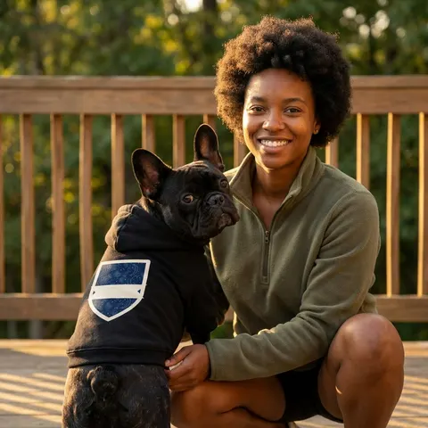 Faith Flag Crescent Moon Night Sky Pet Hoodie